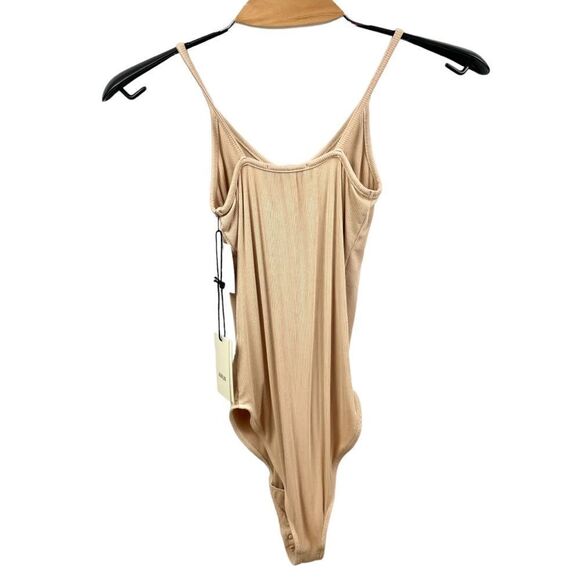 NEW Agolde Nude V Neck Spaghetti Strap Bamboo Bodysuit Size XS - Picture 7 of 7